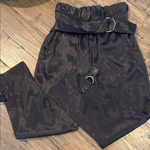 Habitual Black Dress Pants with Paper Bag Waist